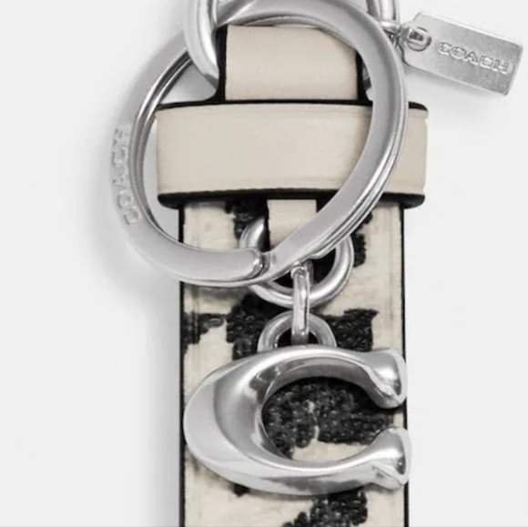 👀50% OFF - NWT‼️Coach Houndstooth Mini Wallet w/ Chain & Loop Bag Charm Set - Picture 10 of 13